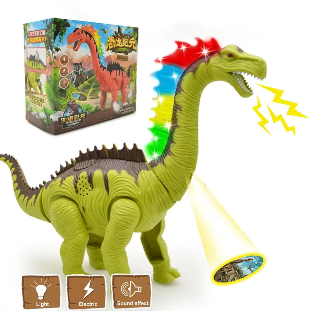 

Large Electric Dinosaur Walking Egg Laying Projection Light Music Long Necked Dragon Simulation Animal Model Children's Toy