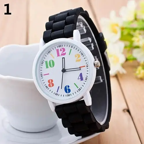 

Kids Girls' Fashion Silicone Strap Arabic Number Children Sport Casual Quartz Wrist Watch kids watches reloj relo Wrist Watch ne