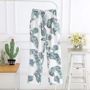 

Winter Flannel Women Homewear Pants Pajamas Set Comfortable Homewear Long-sleeved Trousers Pajama Thick Warm Flannel Plaid