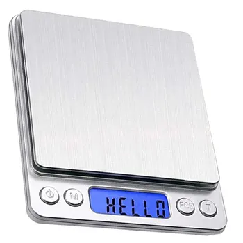 

Household Electronic Scale I2000 Kitchen Scale Battery-Powered Scale Stainless Steel Pocket Jewelry Scale Backlight Function