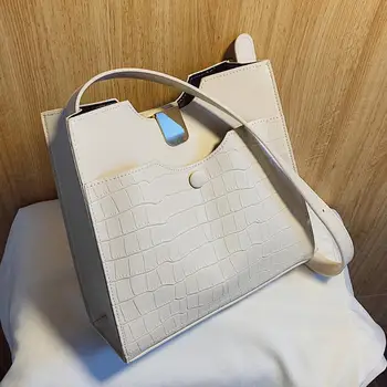 

Crocodile pattern Bucket bag 2020 Fashion New Quality PU Leather Women's Designer Handbag High capacity Shoulder Messenger Bag