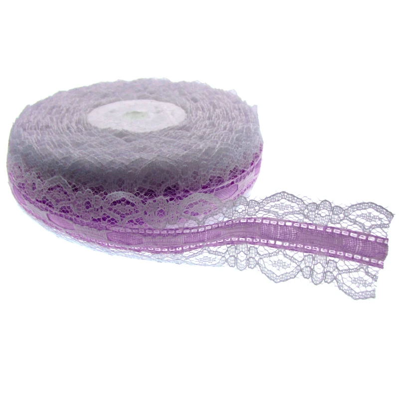 White Lace Ribbon Satin Ribbon for Party Wedding Scrapbooking Packing 2.5cm for Crafts Satin Ribbons Ribbon Supplies Satin Ribbon Lace Trim Ribbon 1Roll 20yards 1"