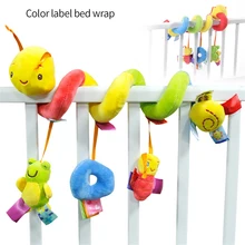 

Color Label Caterpillar Crib Around Cartoon Baby Animal Soothing Doll Stretchable Plush Children's Room Decor Toy Accessories