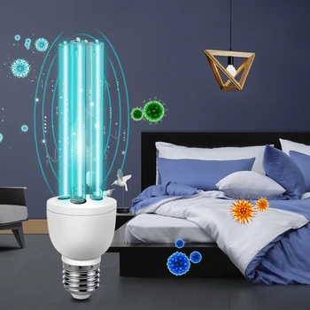 

Quartz UVC Lamp 15W E27 UV Ozone Disinfection Light 110V 220V UV-C Sterilizer Lamp Rapidly Disinfecting Ultraviolet Germs Killer