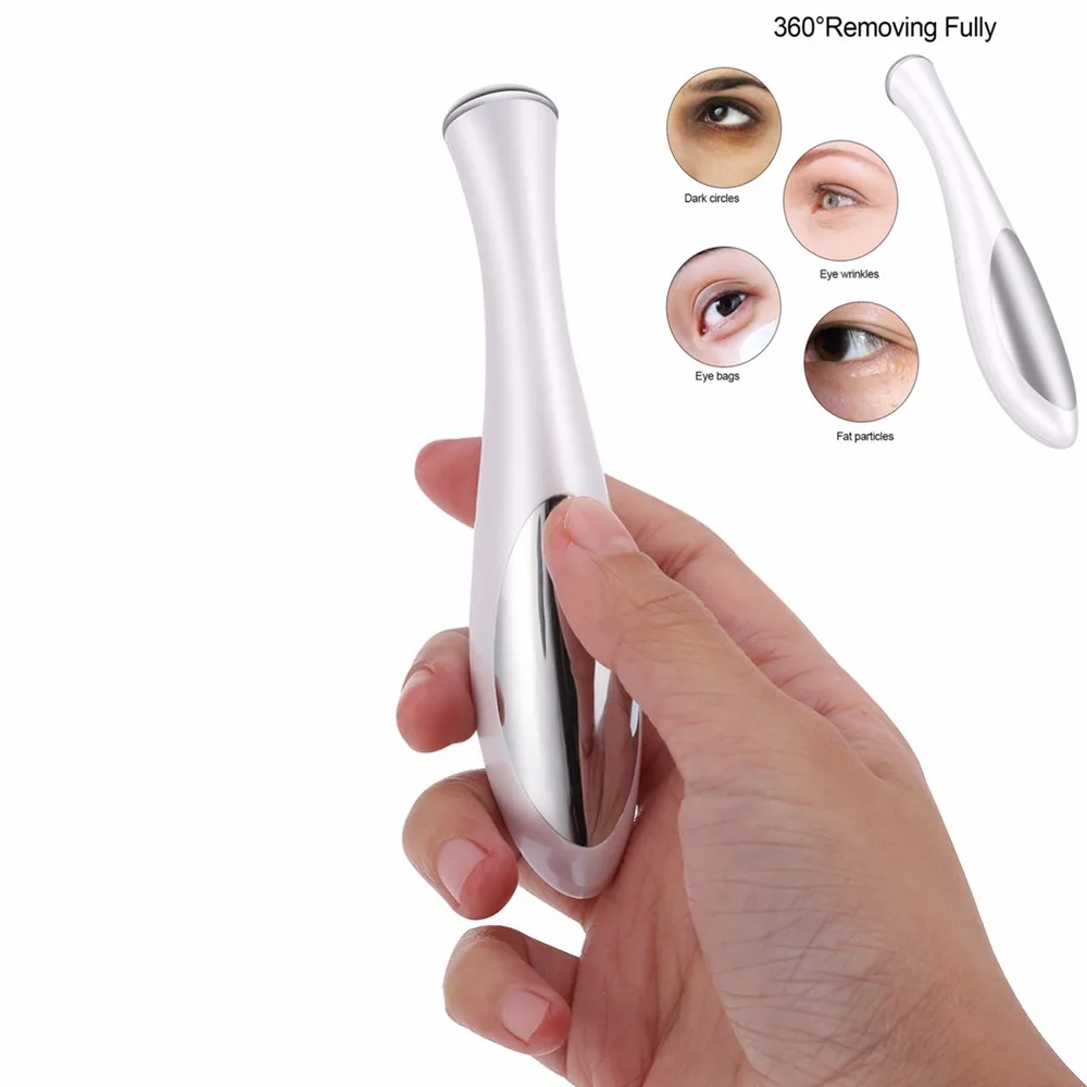 Electric Eye Massager Metal Probe Head Wrinkle Dark Circles Removal Pen Anti Aging Negative Ion Vibration Face Lifting Tool | Красота и