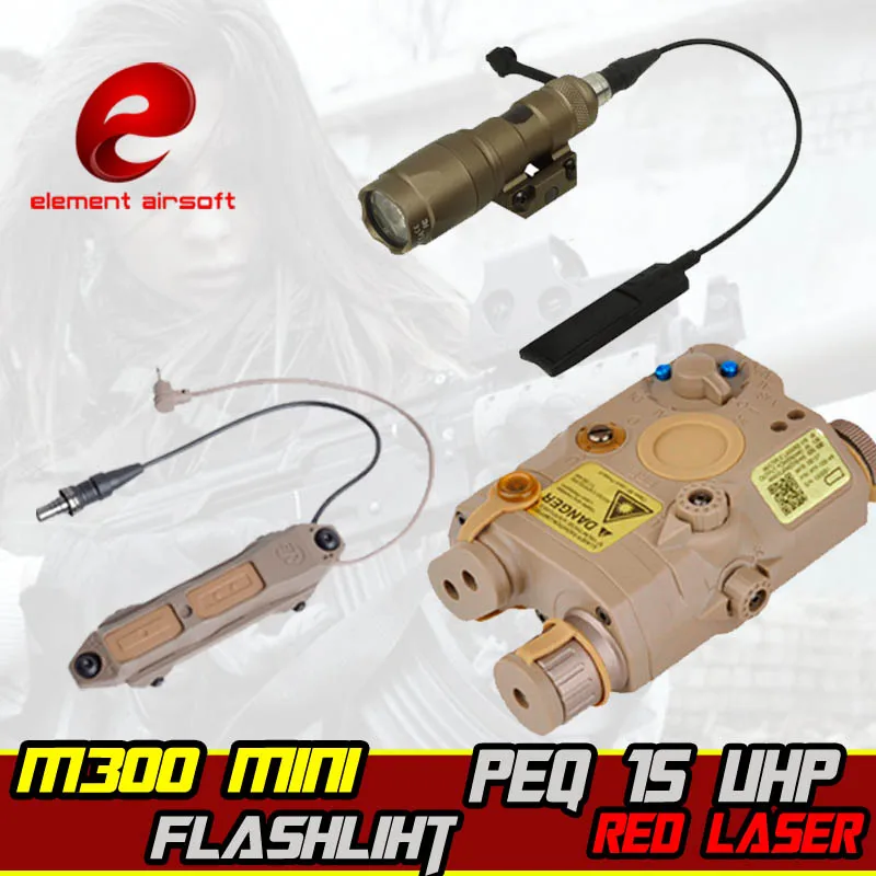 Элемент страйкбол surefir M300 MINI Wapen light IR Laser PEQ 15 UHP винтовка двойной контроль лазерный прицел тактический фонарик для оружия - Цвет: EX191EX396NE04040DE