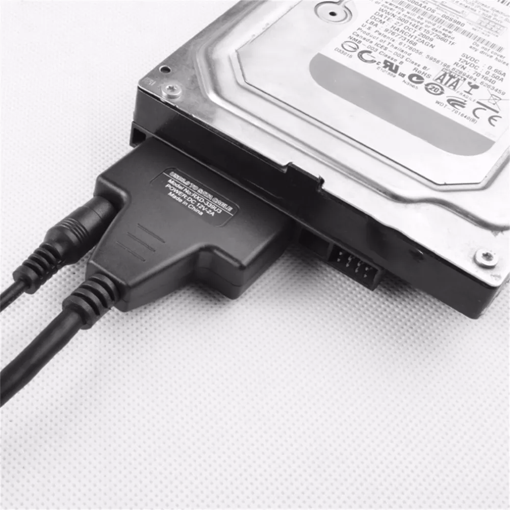 Портативный размер двойной USB для SATA линии USB2.0 данных и кабель питания адаптер