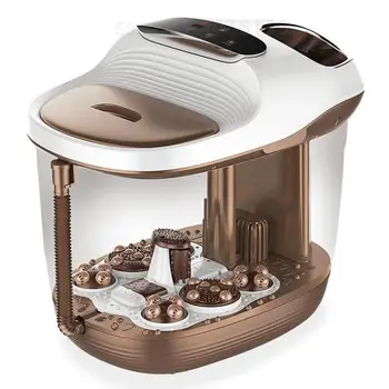 

Foot tub automatic foot washing electric massage heating home pedicure double foot bath barrel Wu Hao with the paragraph