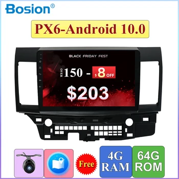 

PX6 Android 10.0 Car Radio Multimedia Stereo player ForMitsubishi Lancer 2008-2016 Year 4G RAM 64G ROM SWC Wifi HDMI AMP7851
