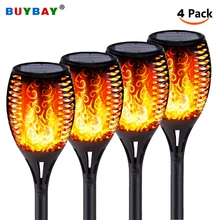 Светодиодный светильник на солнечной батарее s открытый светодиодный садовый светильник на солнечной батарее IP65 Водонепроницаемый танцующий факел пламя лампа для двора сада балкона