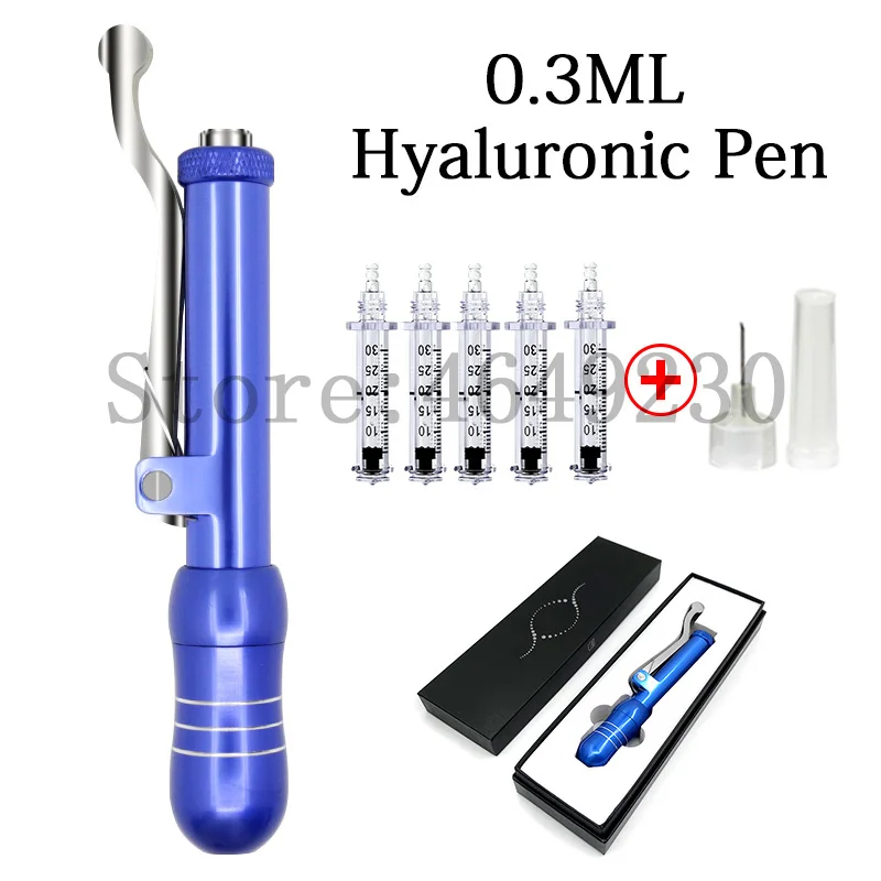 Hyaluron Pen Gun Non Invasive Wrinkle Removal Water Syringe Injection Atomizer Skincare Non-Needle Hyaluronic Anti-aging Syringe - Номер модели: Blue Pen kits