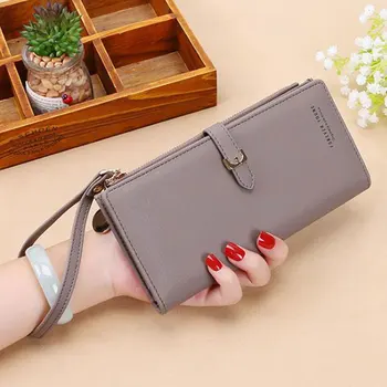 

2019 New Simple Atmosphere Ladies Wrist Bag Large Capacity Women Wallet Hasp Small And Slim Clutch Wallet Can Put Mobile Phones