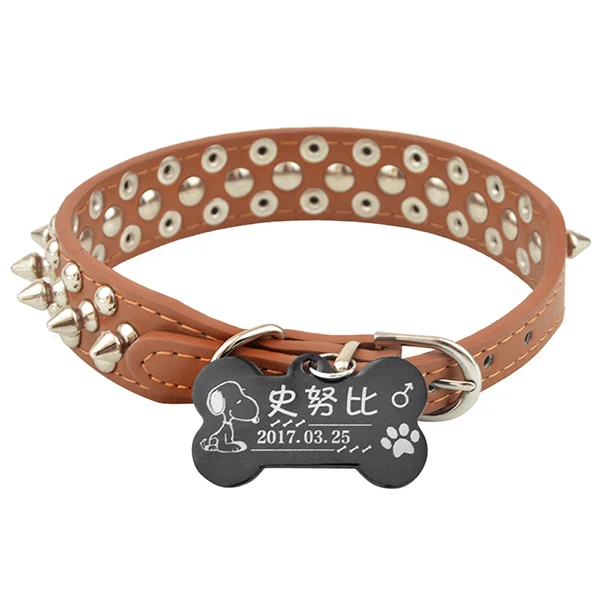 Dog Collar Small Traction Rope Ring Rivet Obroze Dla Psa Perros Productos Luxury Supplies DD6D80 | Дом и сад