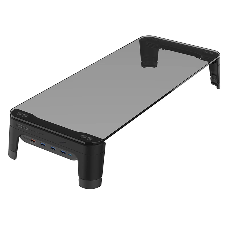  Desktop Notebook Laptop Monitor Stand Space Bar Non-slip Desk Riser with 4ports USB Hub Data Transm