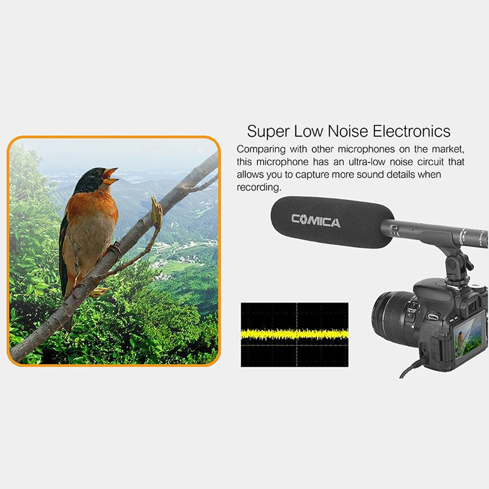 COMICA CVM-VP2 Shotgun Microphone Super Cardioid Condenser Photography Interview Video Mic for Canon Niko Camera Camcorder