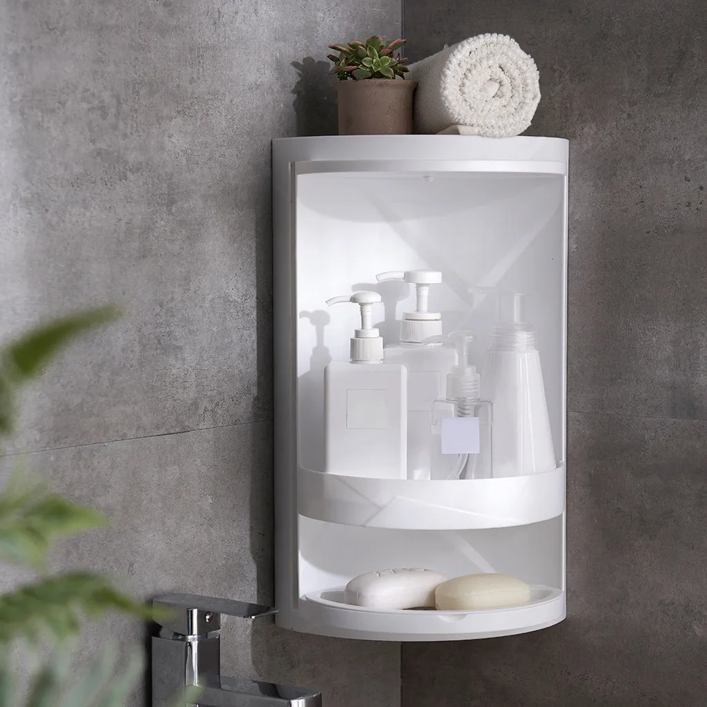

Multifunction Bathroom Kitchen Locker Cosmetic Rotating Storage Cabinet Multi-layer Combination Plastic Storage Cabinet