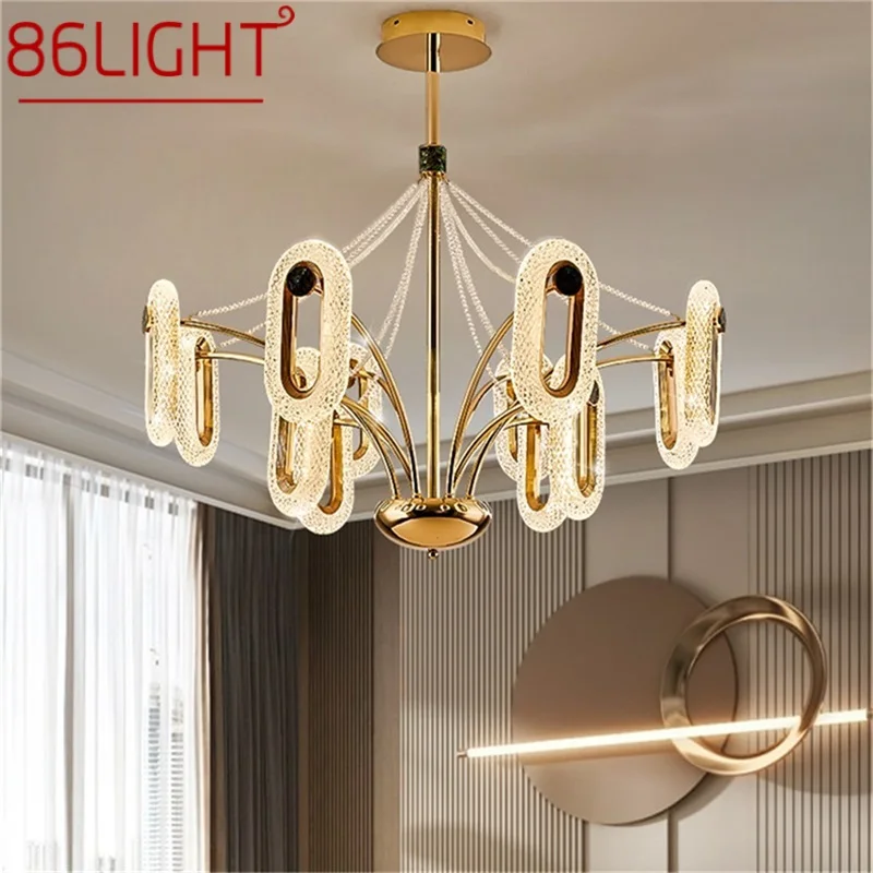 

86LIGHT Nordic Chandelier Lamp Fixtures Modern Pendant Lights Five Rings LED Home for Home Decoration
