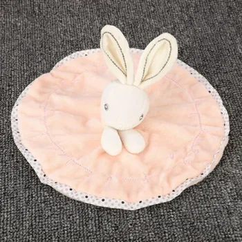 

Safety Blanket Sleeping Toy Cute Rabbit Baby Velvet Rattles Appease Towel Children Sleep Comforting Toys Infant Plush Toys