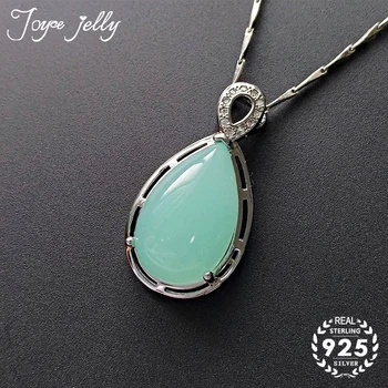 

JoyceJelly Trendy 100% 925 Sterling Silver Necklace for Women Jewelry with Water Drops Classic Style Engagement Fine Wholesale