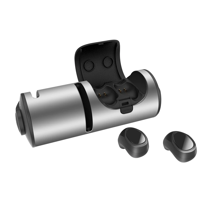 Серый T8 Беспроводной Bluetooth наушники 3-в-1 Bluetooth Динамик мульти-функциональный сенсорный Управление гарнитура с 1200 мАч Мобильный Мощность - Цвет: Серый