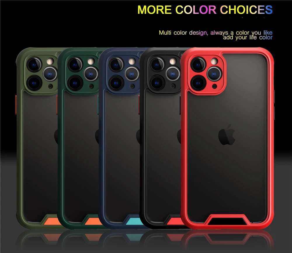 Shockproof Bumper Armor Phone Case For iPhone 13 12 11Pro Max XR XS Max X XS 7 8 Plus 12Pro SE 2020 Camera Protection Back Cover cool iphone se cases