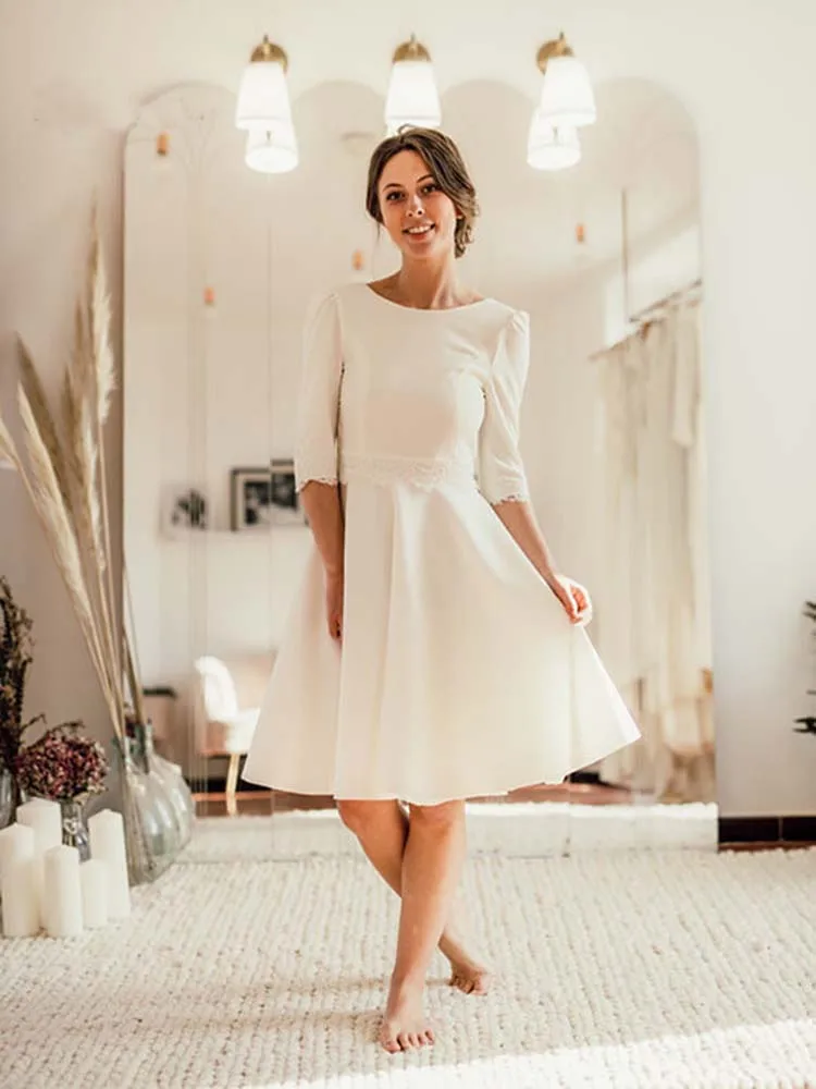 bridal dress short length