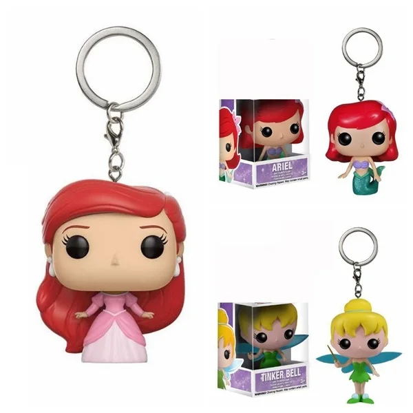 Pocket Princess Ariel Keychain Action Figure Toys Tinker Bell Toy for Children Gifts | Игрушки и хобби