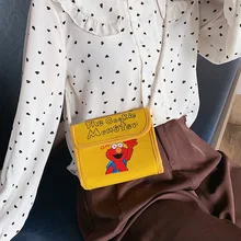 Sesame Street WOMEN'S Bag New Style Mobile Phone Shoulder Bag Summer Mini Shoulder Small Canvas Bag Change Mobile Phone Bag