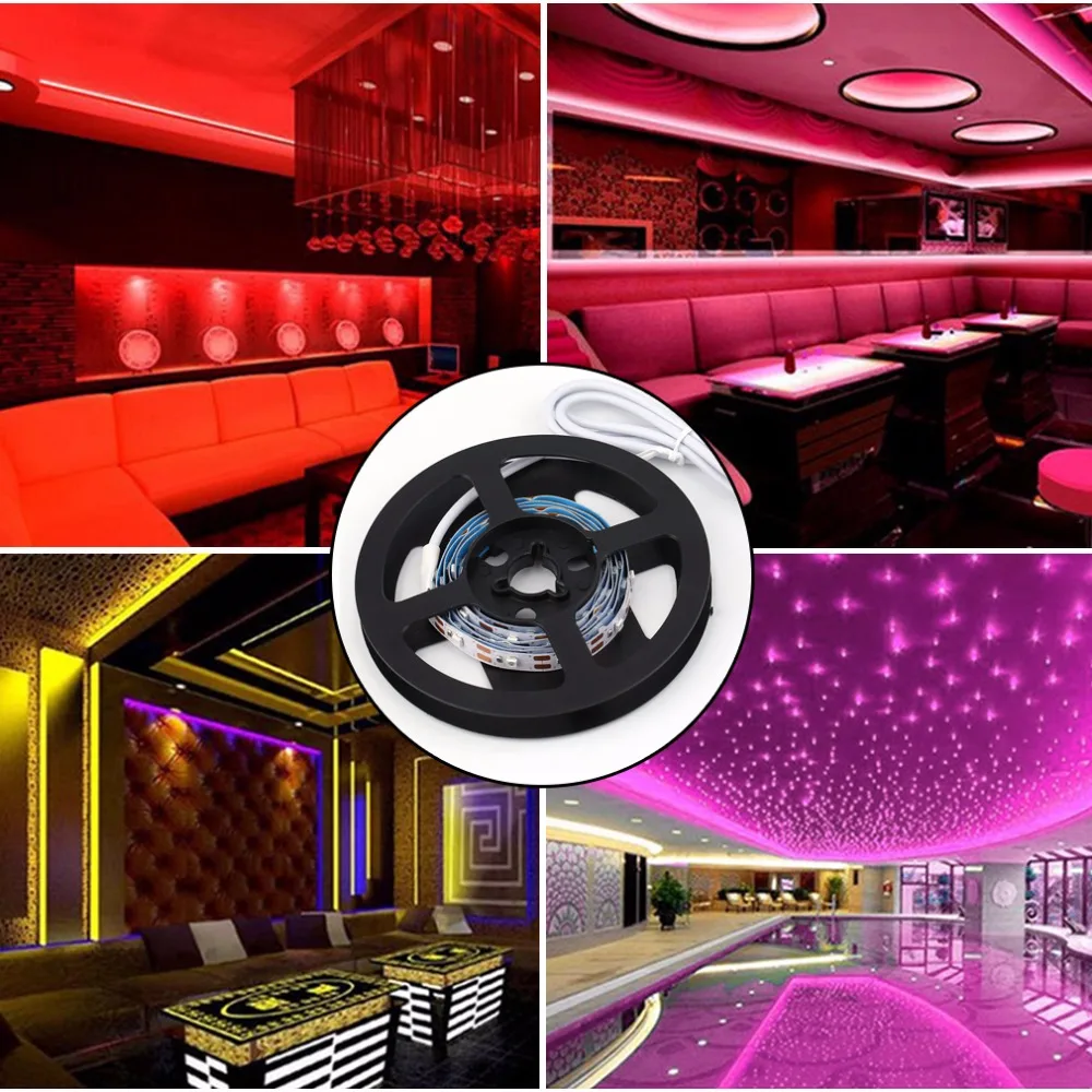 USB LED Strip Lights SMD3528 100CM Non Waterproof LED Tape Lamps Holiday Decoration Lights Background Lighting Home Decoration
