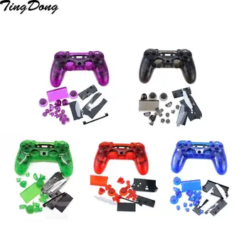 

For Sony Playstation 4 PS4 Dualshock 4 Old Version Gamepad Controller Transparent Clear Front Back Housing Shell Case Cover