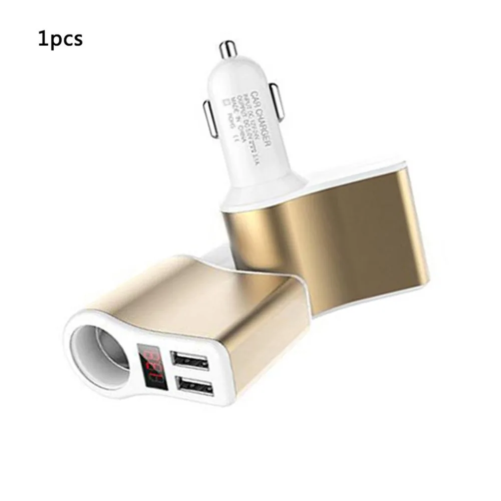 Автомобильный Зарядное устройство прикуриватель 2-Порты USB Зарядное устройство 2.1A Универсальное зарядное устройство