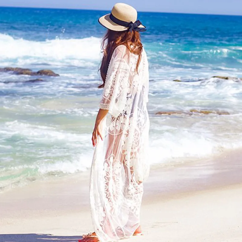 Sexy Ladies Women Bikini Cover up Beach Dress Swimwear Chiffon Beachwear Bathing Suit Summer Holiday Kimono Cardigan-4