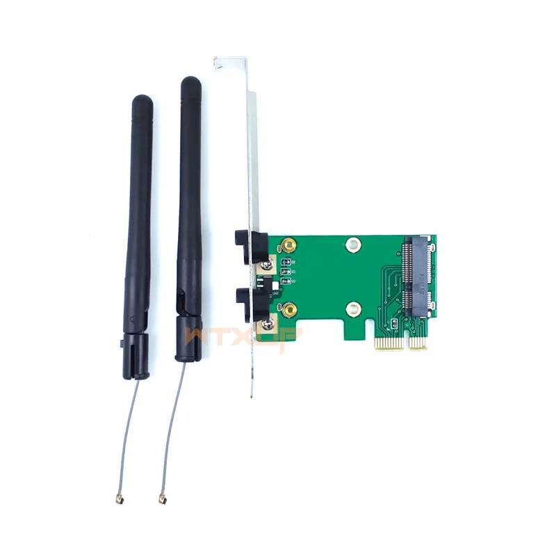 Фото 7260NB 5100agn DW1540 DW1510 мини pcie Wi-Fi беспроводная карта для настольного ПК PCIE X1 X4 X16 конвертер адаптер с Полноразмерным кронштейном №3