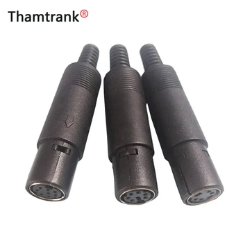 

100pcs/lot Mini DIN Female Connector 3 4 5 6 7 8 9 Pin Din Female Jack With Plastic Handle DIN Soldering Cables DIY Connector