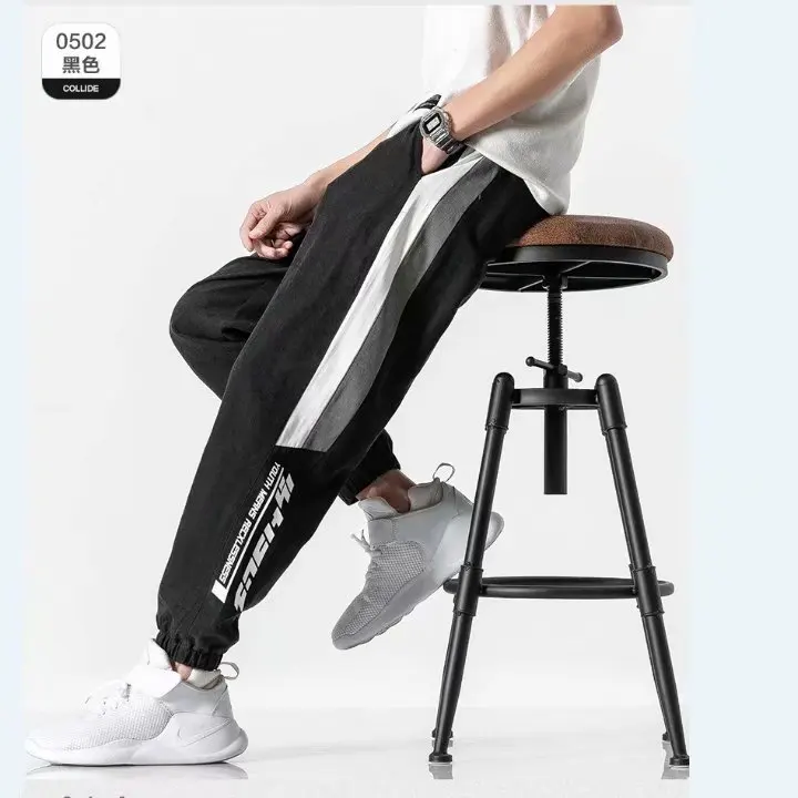 New European and American sports  trendy loose casual high-street fashion pants plus cashmere men's trousers