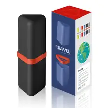 Portable Toothbrush Cup Holder Large-Capacity Dustproof Toothpaste Storage Box Plastic for Travel Toothbrush Case
