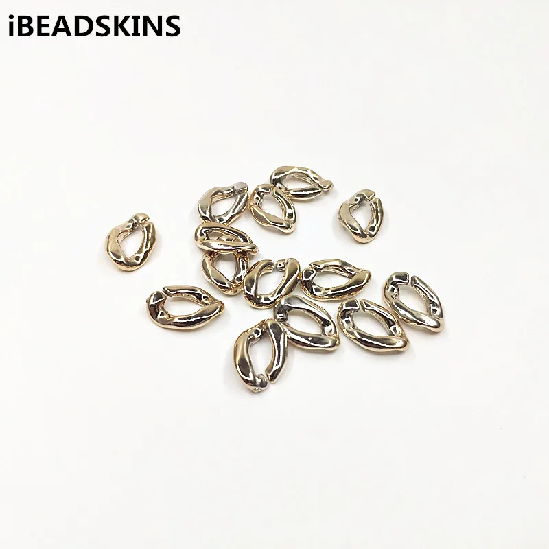 New-arrival-17x11mm-400pcs-KC-gold-UV-chain-shape-beads-for-earrings-accessories-parts-jewelry-making