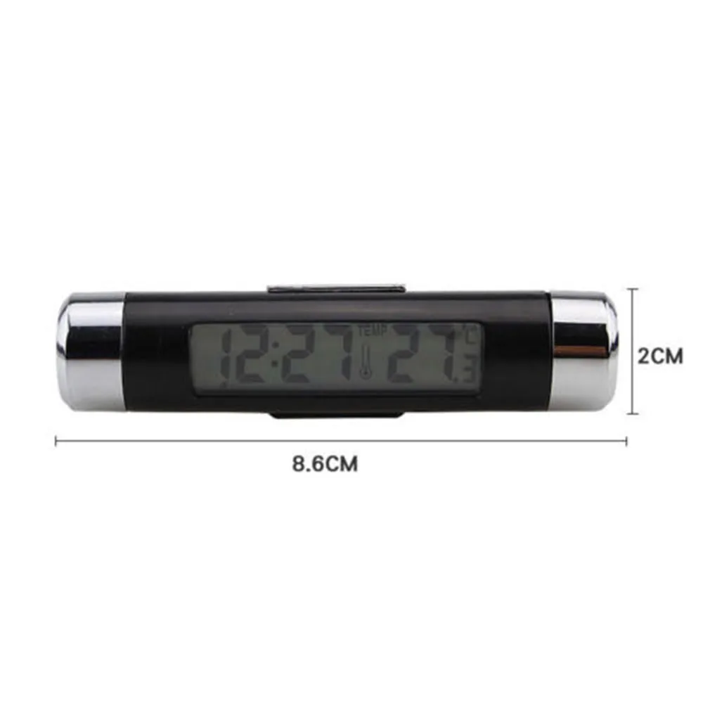 Portable 2 in 1 Car Digital LCD Clock & Temperature Display Electronic Clock Thermometer Car Automotive Blue Backlight With Clip Portable 2 in 1 Car Digital LCD Clock & Temperature Display Electronic Clock Thermometer Car Automotive Blue Backlight With Clip