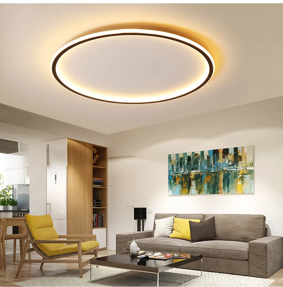 Modern Ceiling Light LED Minimalist Dimmable Lamp Home Decor Living Room Study Office Lighting Fixture 220V Remote Control ceiling light fixture