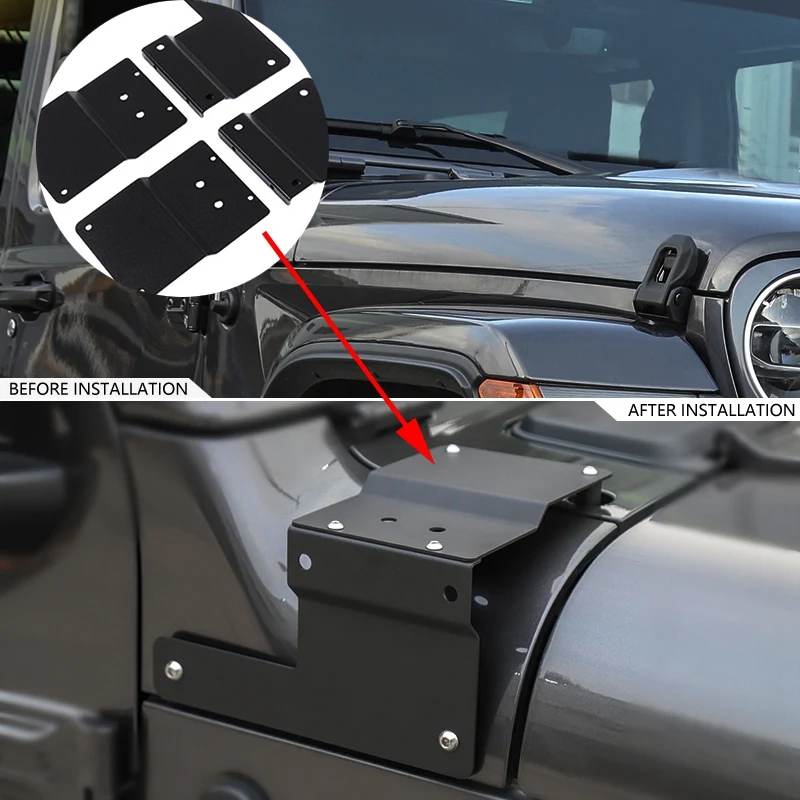 Светодиодный светильник кронштейн для Jeep Wrangler JL+ капот головной светильник кронштейн лампы A-столб светильник стенд