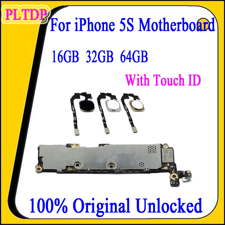 Оригинальная Заводская Разблокировка для iphone 5s материнская плата с/без Touch id для iphone 5s материнская плата 16 Гб/32 ГБ/64 ГБ