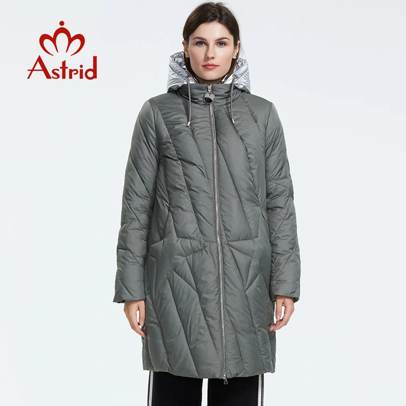 Astrid Зима новое поступление пуховик женская свободная одежда верхняя одежда высокое качество с капюшоном модное длинное зимнее пальто для женщин AR-5076