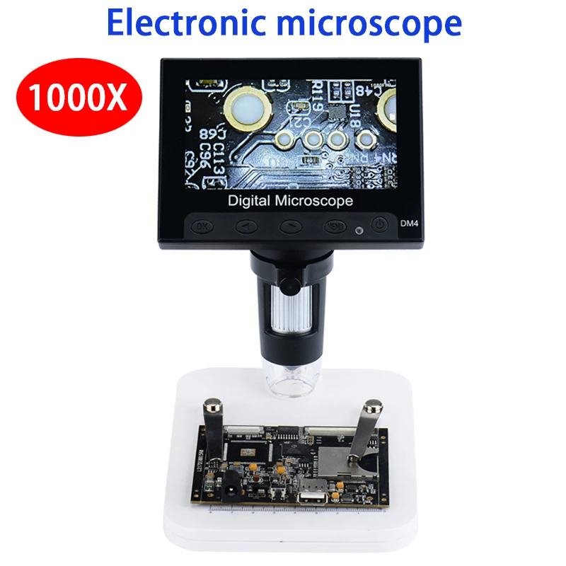 

1000x 4.3 Inch Digital Microscope Portable USB Microscope HD OLED Screen Digital Microscope Screen Magnifier Magnify