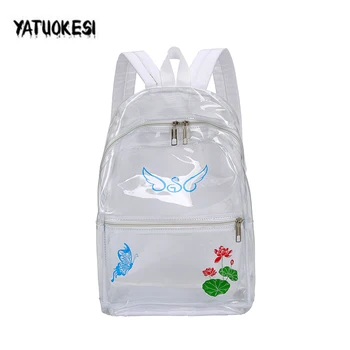 

New Arrival High Quality Travel Shoulder Bag Girl Plastic Transparent School Bag Backpack Printing For Teenage Mochilas