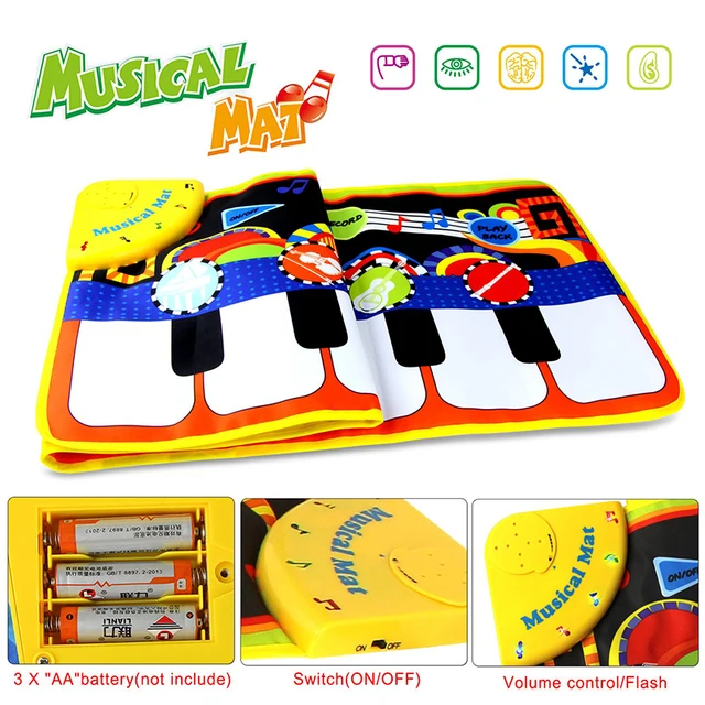 110x36cm Baby Piano Play Mats Music Touch Carpet Game Electronic Musical Mat Educational Toys Gift for Kids 4