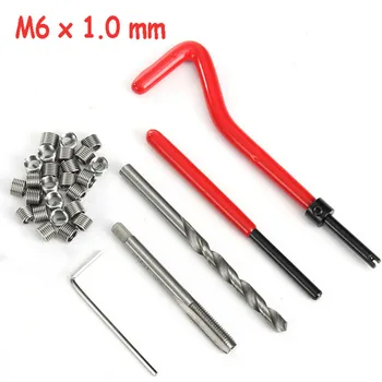 

30Pcs Car Thread Repair Kit M6 Thread Tool Spanner Wrench Inserts Drill Tap Set Car Repair Tools for restoring damaged threads