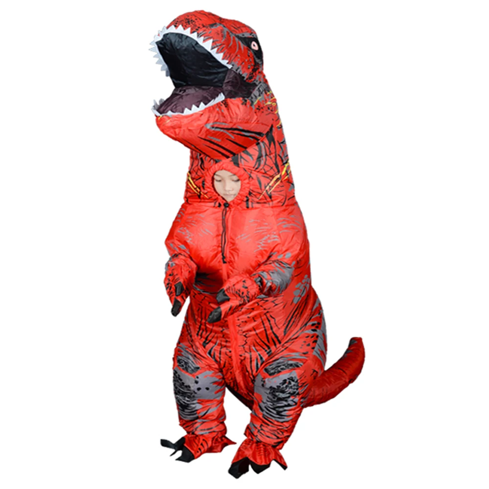 Kids Mascot Inflatable Dinosaur Costume T REX Boys Girls Party Dress Up Costumes Dino Halloween Cosplay Fancy Cartoon Dress Toys Kids Mascot Inflatable Dinosaur Costume T REX Boys Girls Party Dress Up Costumes Dino Halloween Cosplay Fancy Cartoon Dress Toys