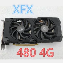 Видеокарты XFX RX 480 4GB 256bit GDDR5 для настольных ПК, игровая видеокарта, не майнит 480-4G