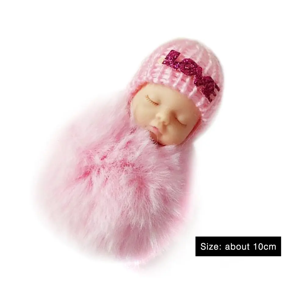 OCDAY Sleeping Baby Doll плюшевый брелок креативный милый маленький мягкий меховой кукольный кулон автомобильный мешок Шарм пушистый шар брелок игрушка для детей