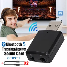 3 в 1 USB Bluetooth 5,0 передатчик приемник адаптер EDR ключ 3,5 мм AUX для ТВ ПК наушники для дома стерео автомобиля HIFI аудио
